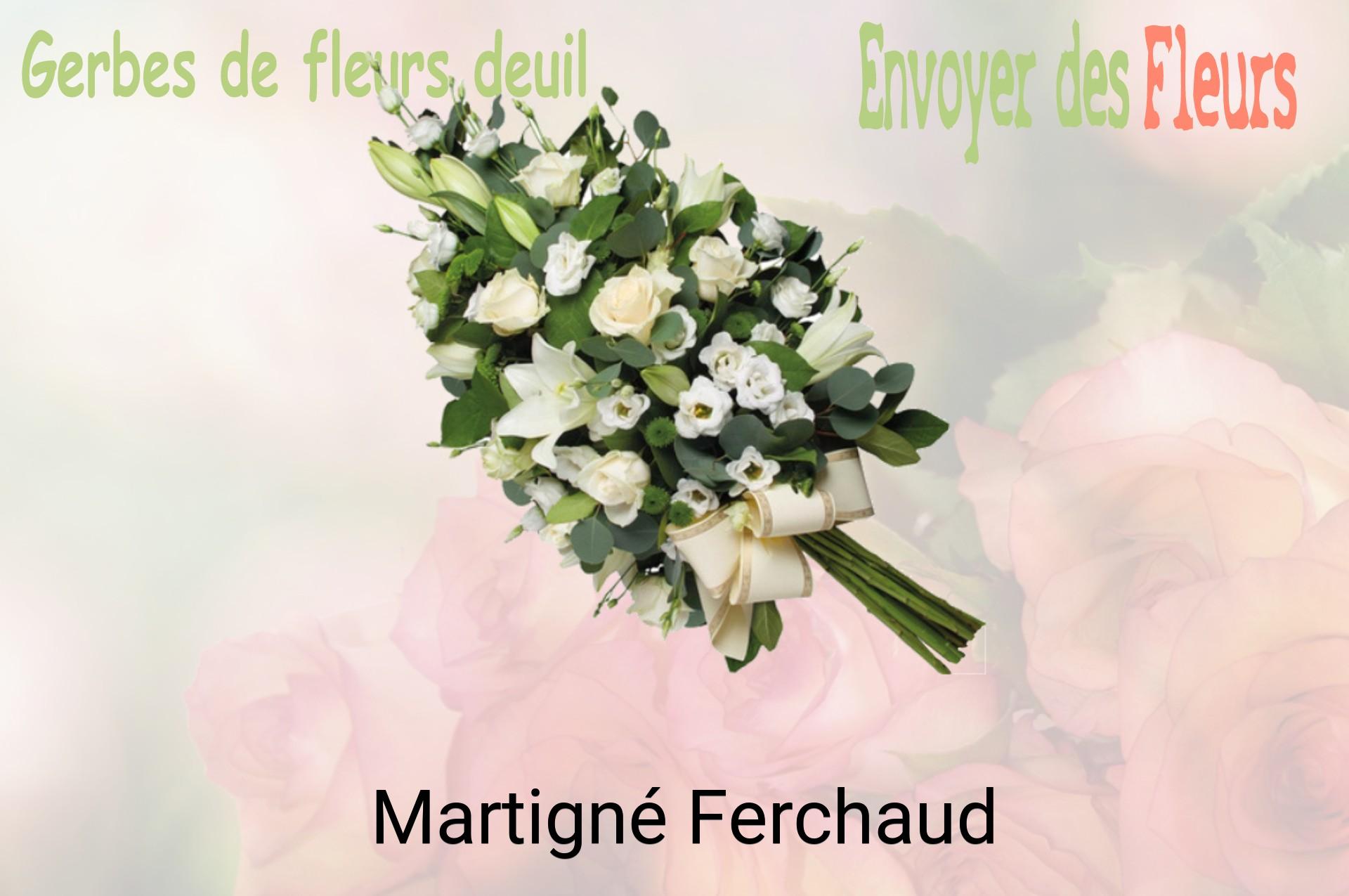 Gerbe de fleurs de deuil livrée à Martigné-Ferchaud